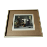 Ancienne lithographie - original de Chardin 1853 - encadré professionnellement