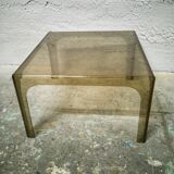 Smoked plexiglas coffee table