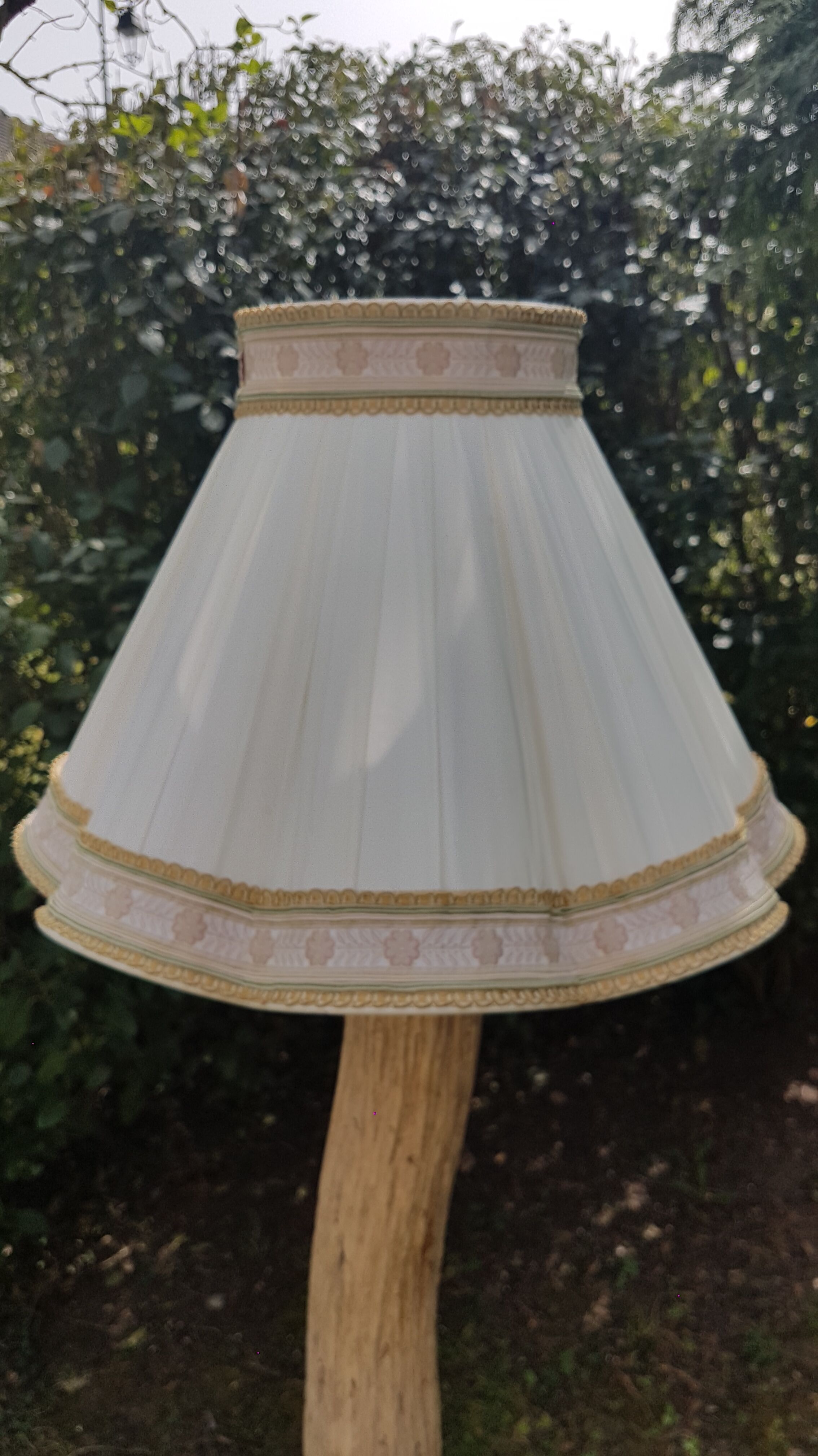 Handmade silk canvas lampshade