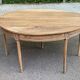 Louis XVI console dining table, extendable, renovated walnut from the 18th century.
