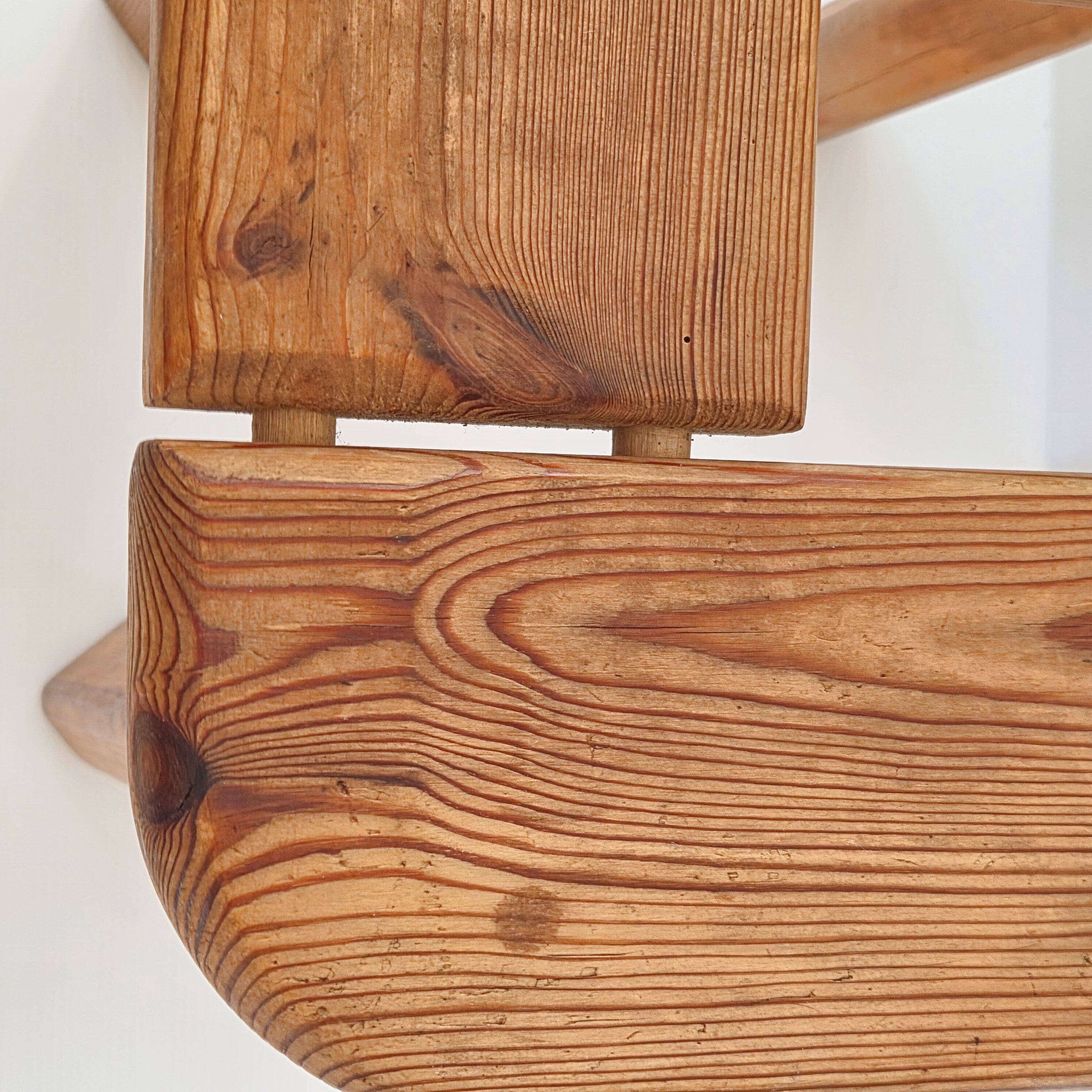 Vintage 1950s stool in pine by Olof Ottelin