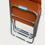 Framar folding chairs orange felt 1970