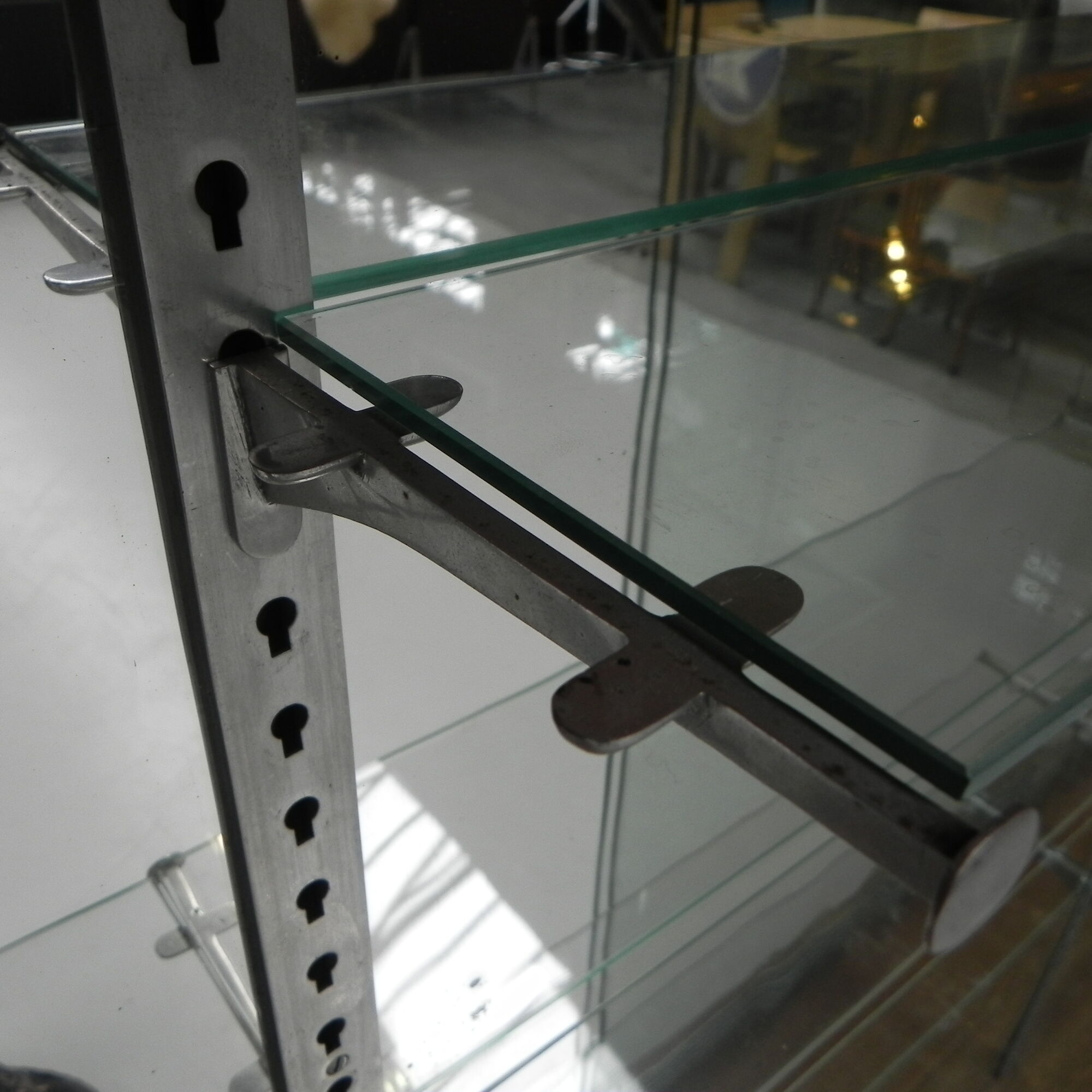 Large display cabinet with 2 sliding glass doors