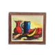 Huile sur toile originale suédoise – « Nature morte avec fruits et vase » par Rollo