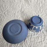 Service thé Wedgwood en biscuit bleu et blanc