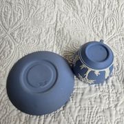 Service thé Wedgwood en biscuit bleu et blanc