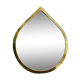 Golden brass mirror in the shape of a drop - 40x33cm