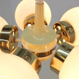 Space age chandelier sputnik by elektroinstala decin, 1970s