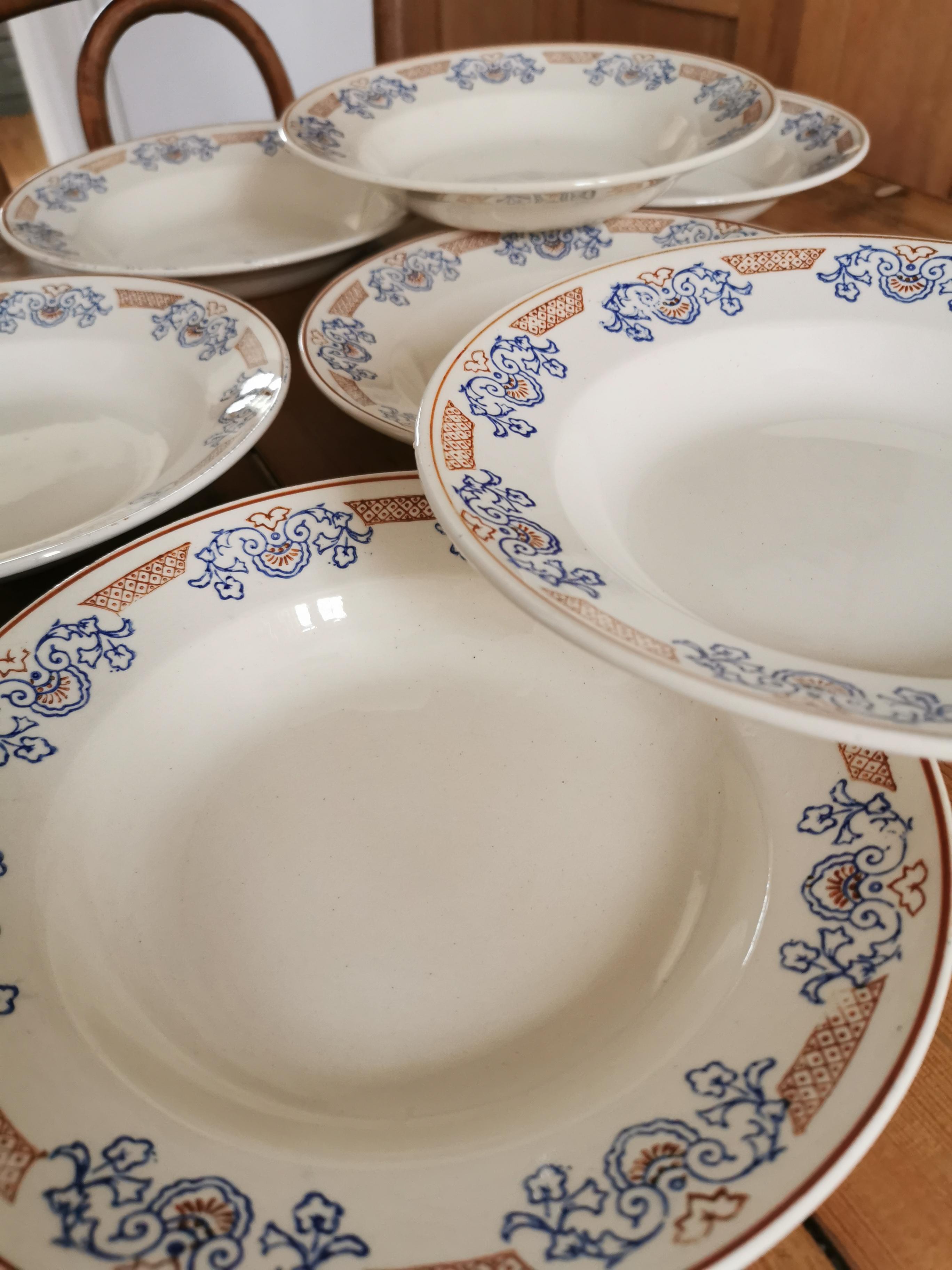 Set de 8 assiette Longwy vintage