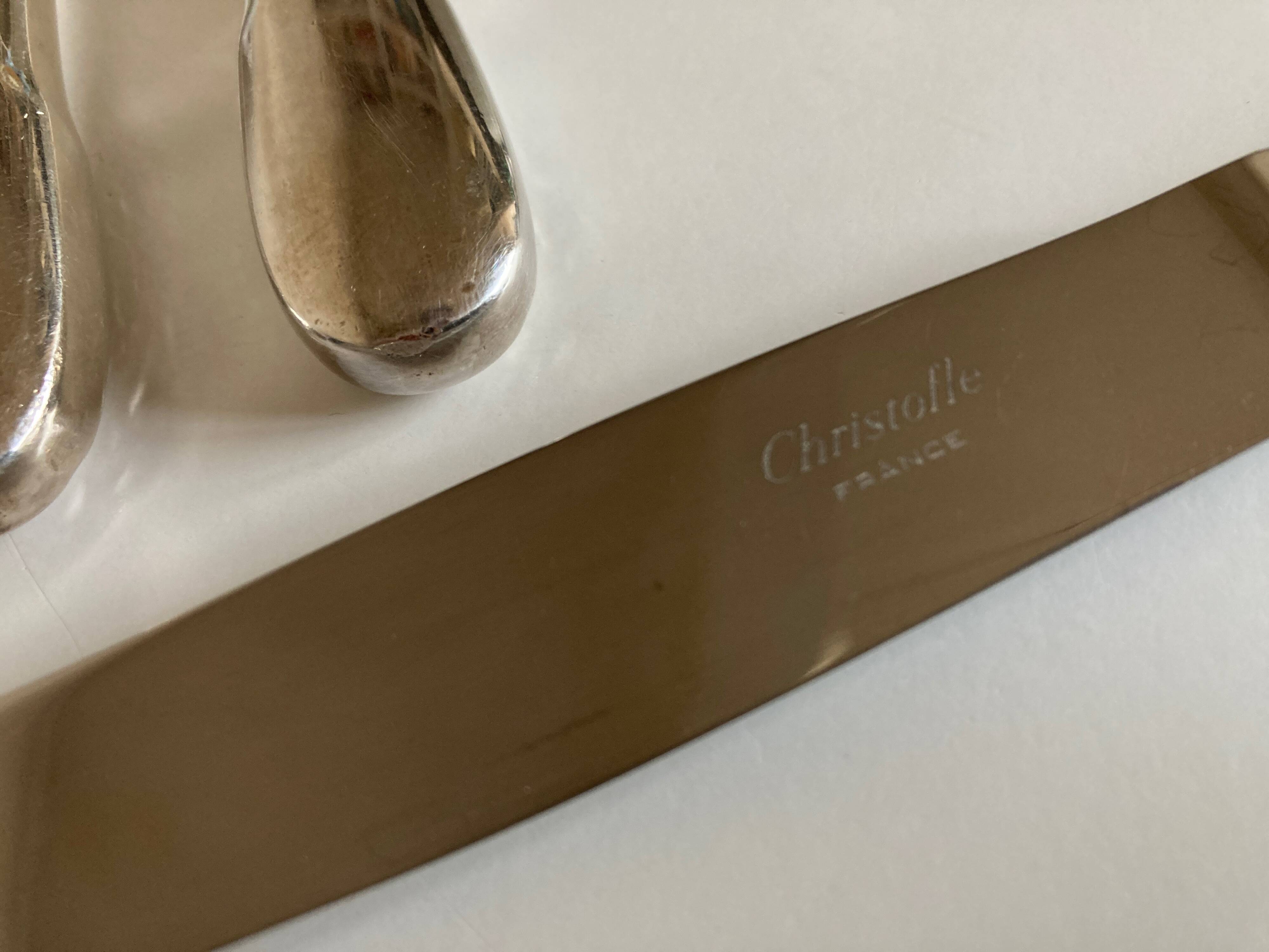 Set of 6 Cluny Vieux Paris knives Christofle