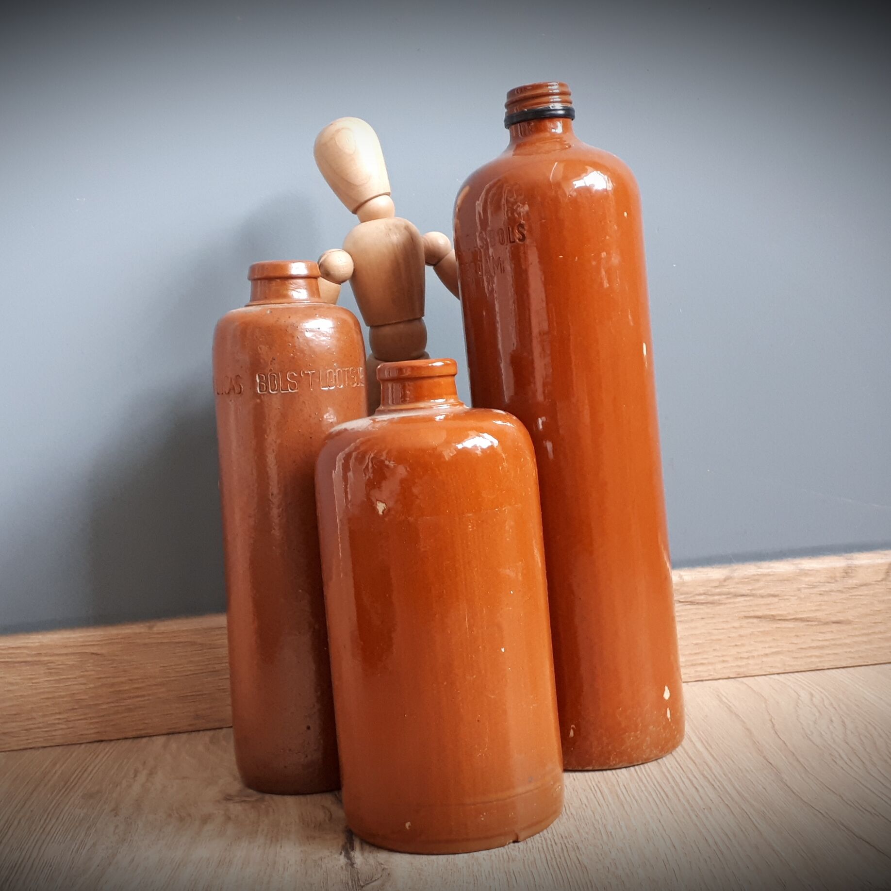 Vintage stoneware bottle combination 3