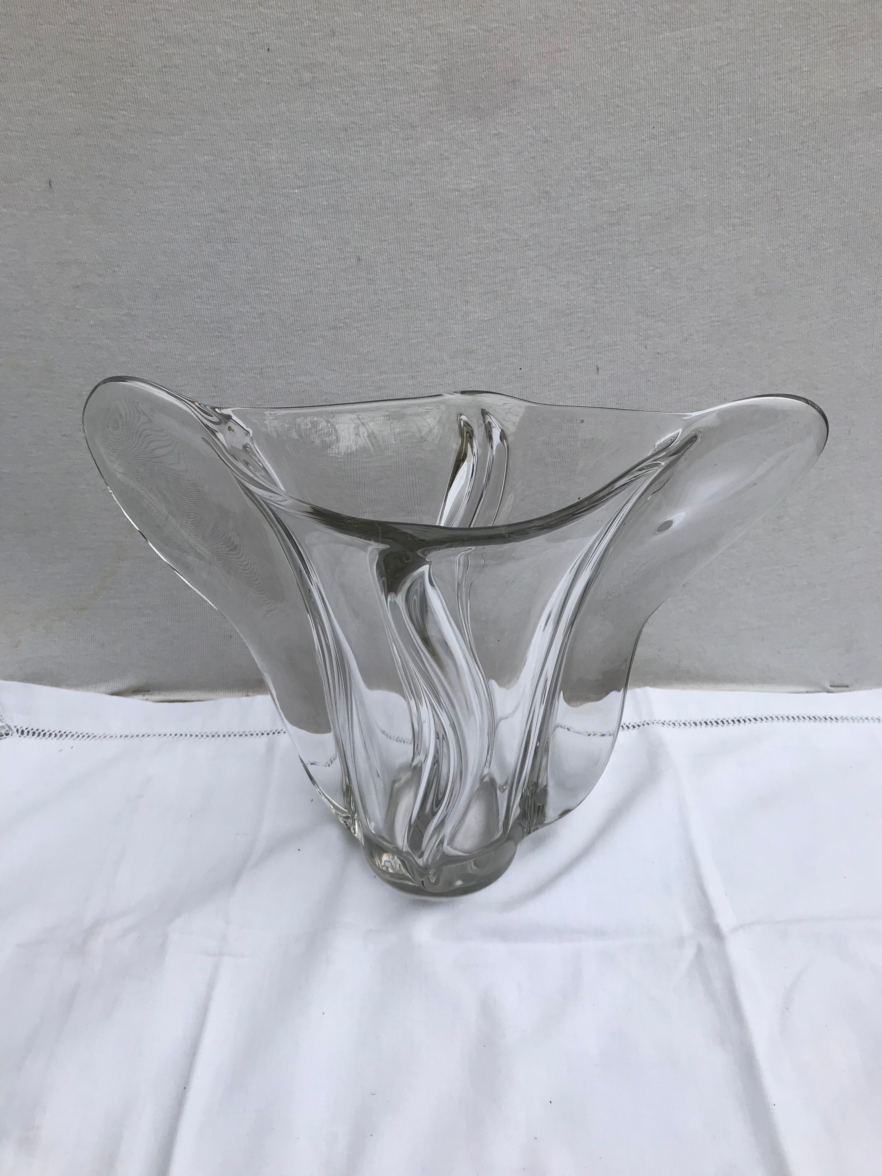 Ancient vase shape cut glass mold transparent design vintage