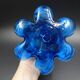 Blue glass vase and touches of white