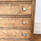 Art Deco chest of drawers in solid oak