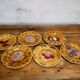 6 dessert plates in barbotine