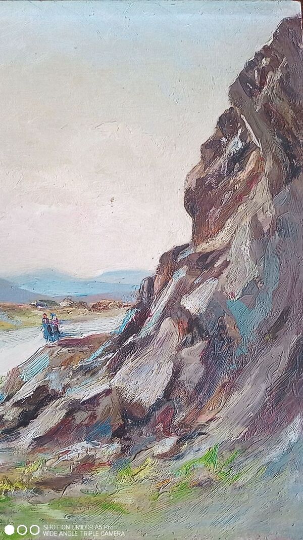 Tableau edouard leverd (1881-1950) huile sur panneau - 32 x 47 cm - collet villefort