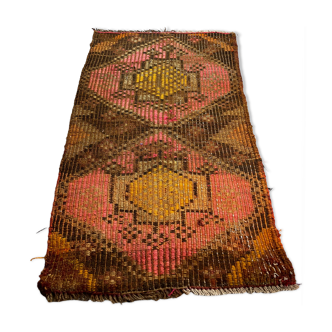 Vintage Turkish Mini Kilim Rug , 93 x 52 Cm