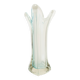 Large Murano vase 1960 transparent white and blue H35.5cm