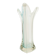 Large Murano vase 1960 transparent white and blue H35.5cm