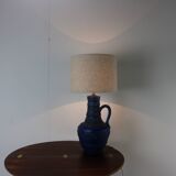 Beautiful sixties blue ceramic floor / table lamp