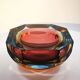1960s Octagonal Multi-faceted Ashtray in Uranium Murano Glass