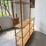 Large rattan shelf 1960