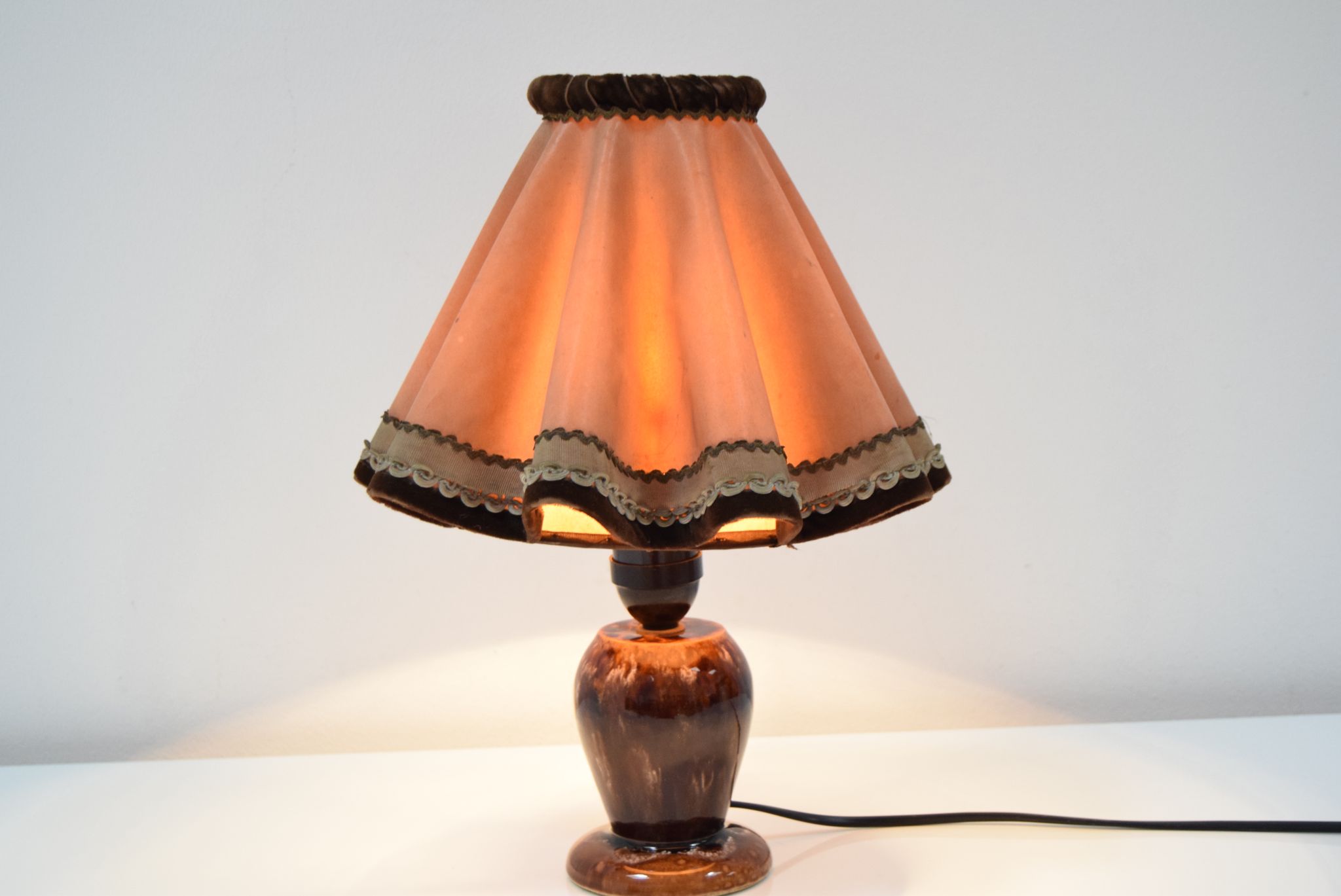 Lampe de table céramique art déco, années 1930