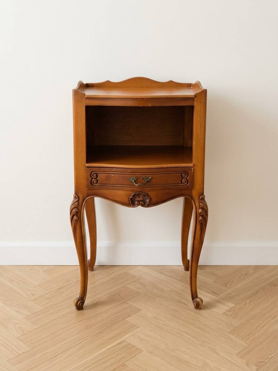 Pair of Louis XV bedside tables in solid wood.