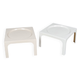 Paire de tables d'appoint Ozoo Marc Berthier pour Prisunic, 1970s