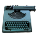 M.J. Rooy light green typewriter