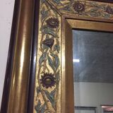 Golden polychrome mirror