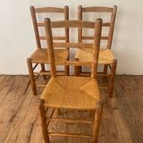Set of 6 chairs in orne and straw