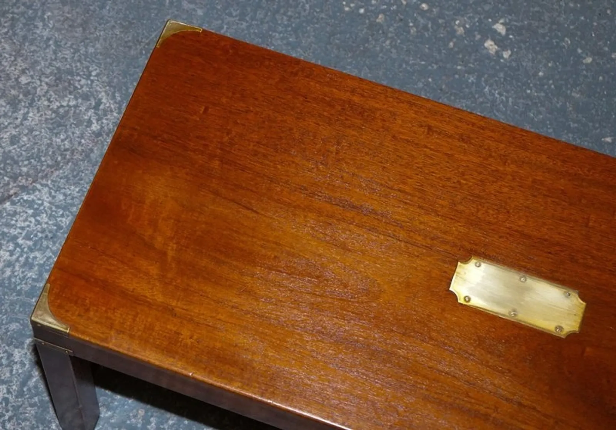 Reh Kennedy Military Campaign Vintage Coffee Table from Harrods London