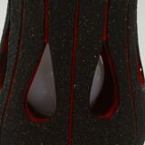 Handmade red ceramic table lamp, Sweden, 1970s