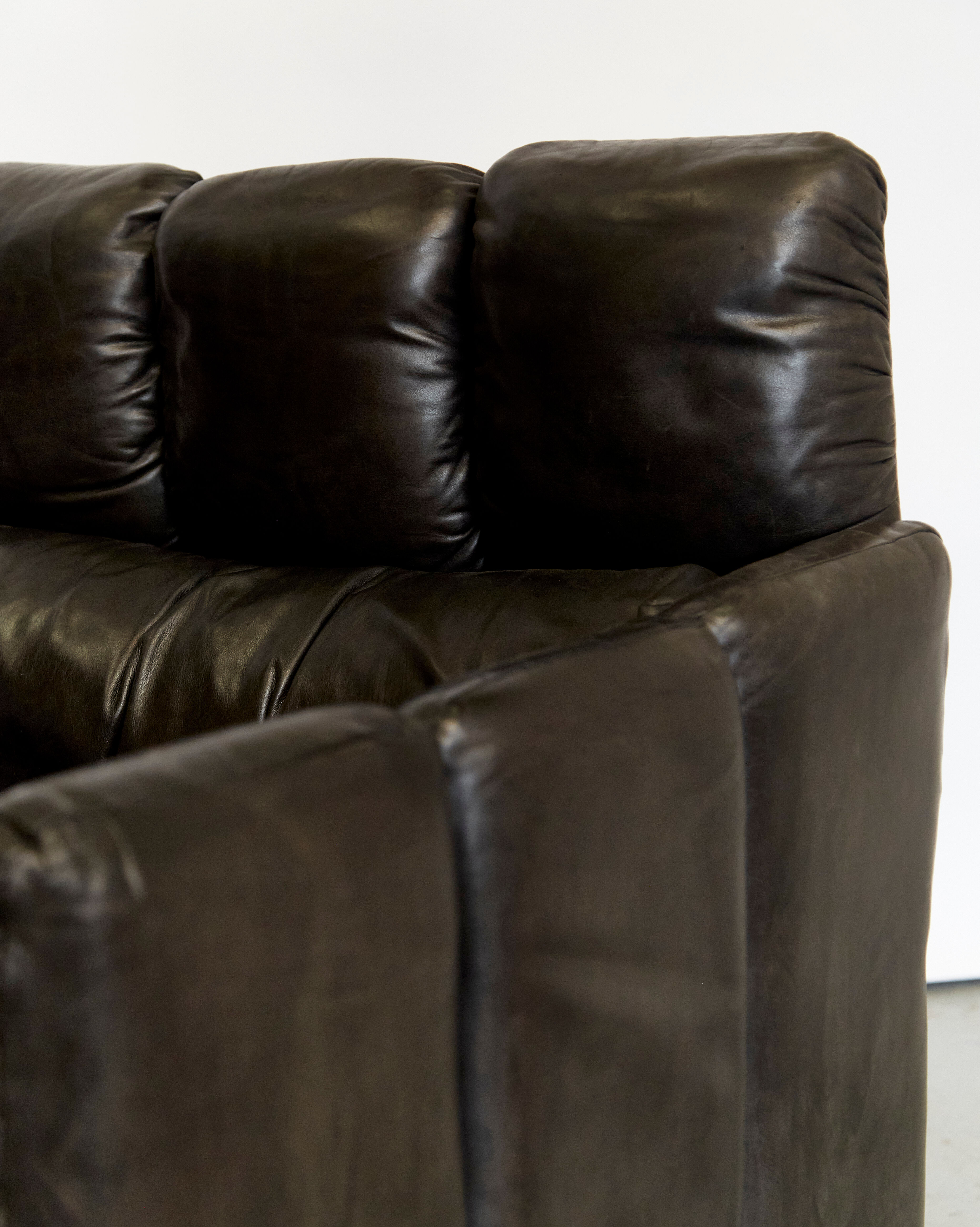 Vintage leather armchair custom-made Chancellor's Bungalow