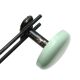 Coat rack in black and blue green metal, 50s