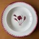 6 large old soup plates in saline earthenware
