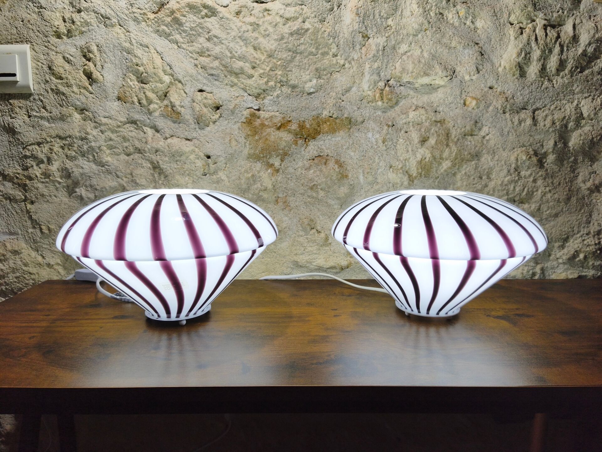 Authentic vintage blown glass lamps