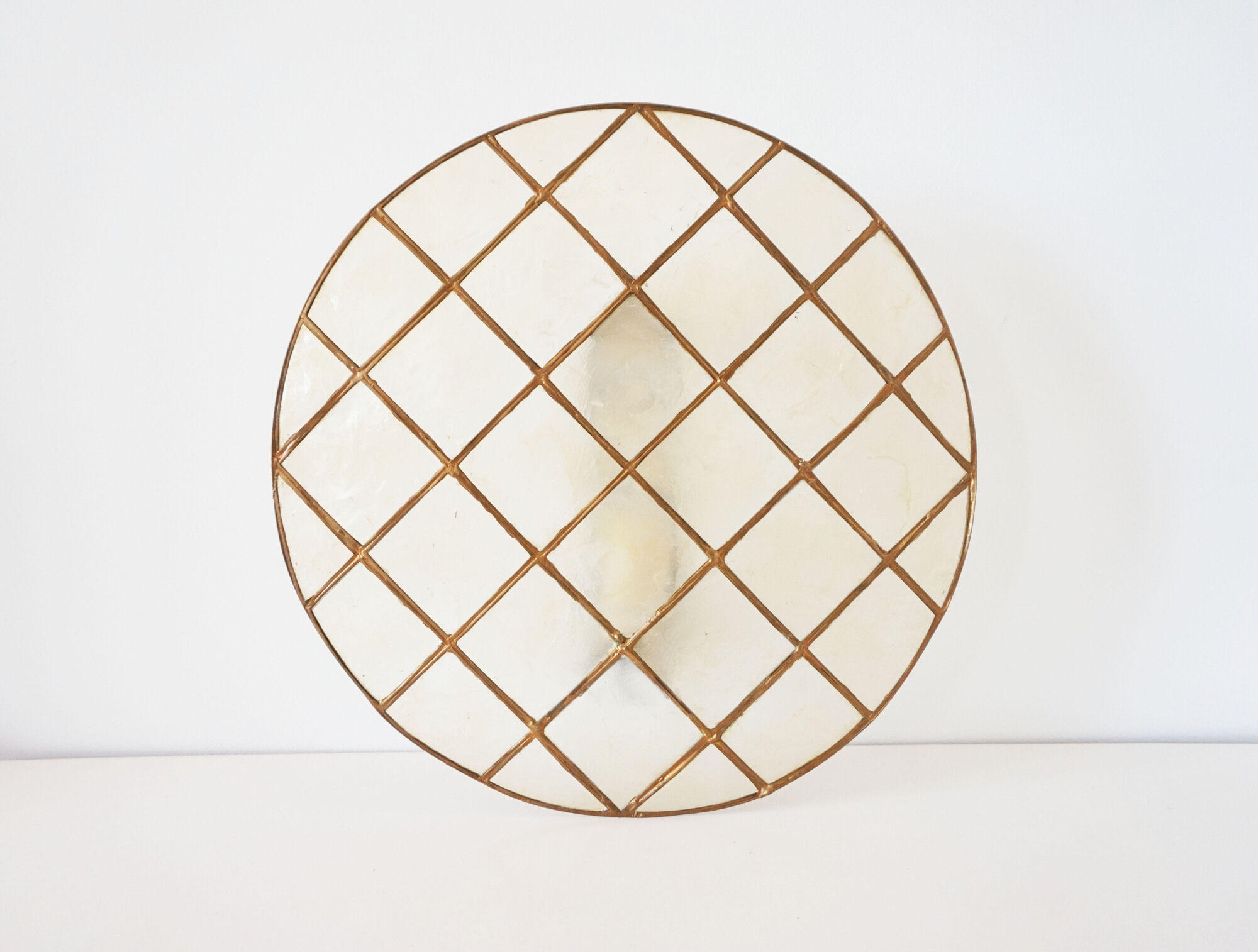 Applique ronde en nacre vintage