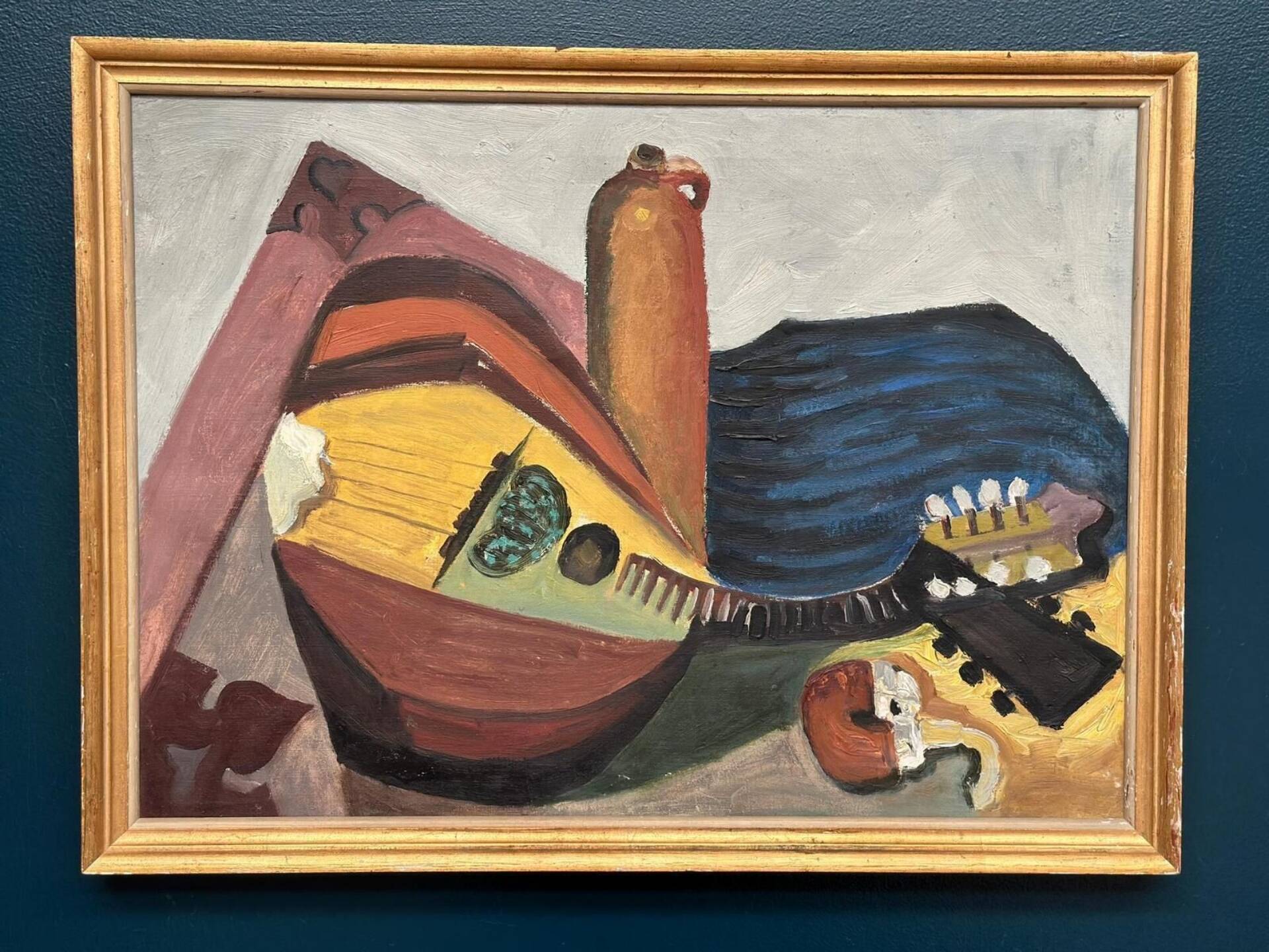 Original 20th Century European Oil On Canvas – “Still Life” – Vintage – Framed 55.5 × 74.5 Cm (21.9" × 29.3")