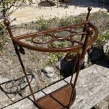 Wrought iron umbrella holder