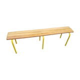 Bench schoolboy, wood and metal, industrial