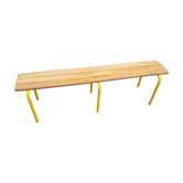Bench schoolboy, wood and metal, industrial