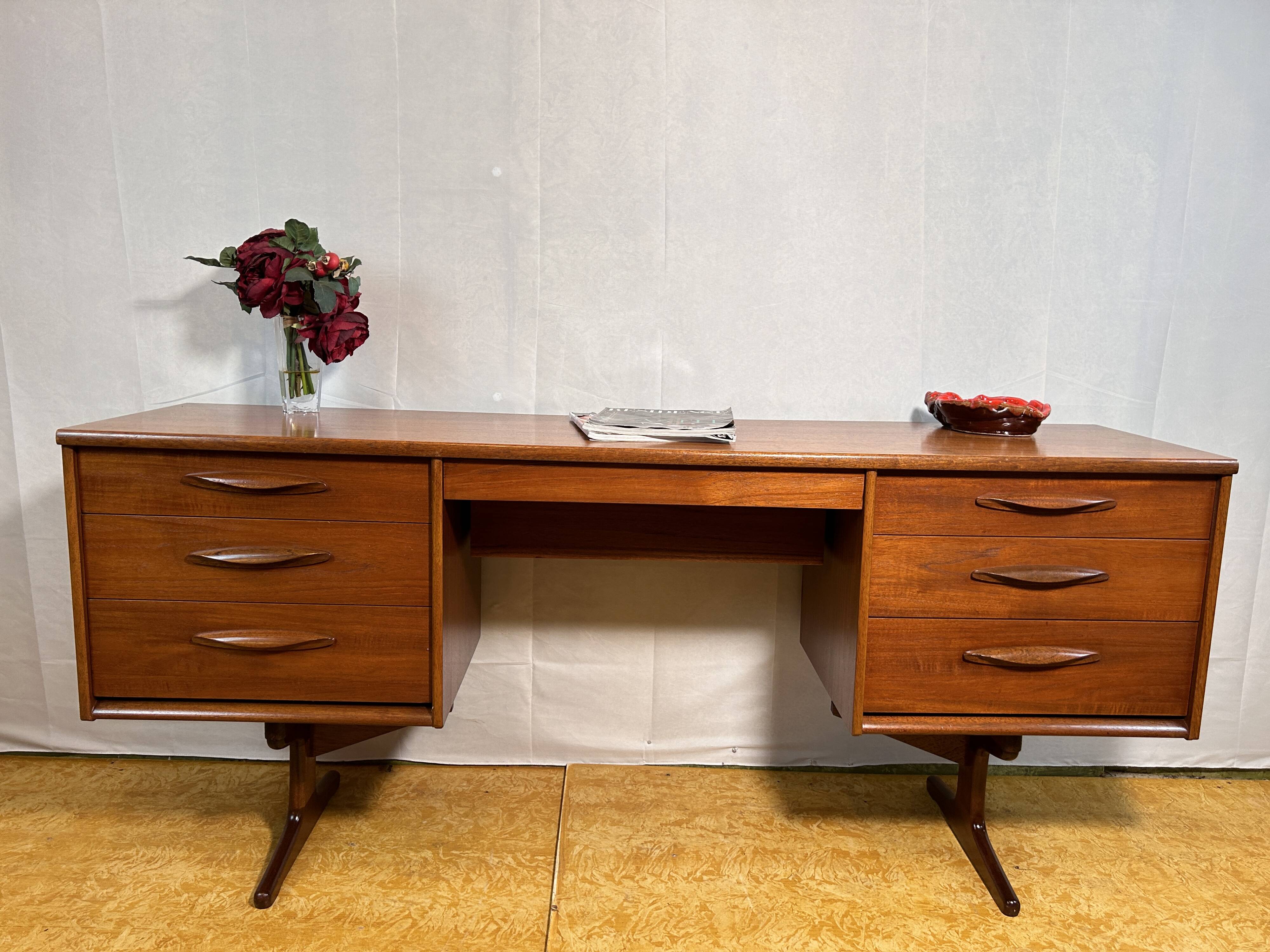 Mid Century Retro Vintage Teak Desk by Austinsuite 1960