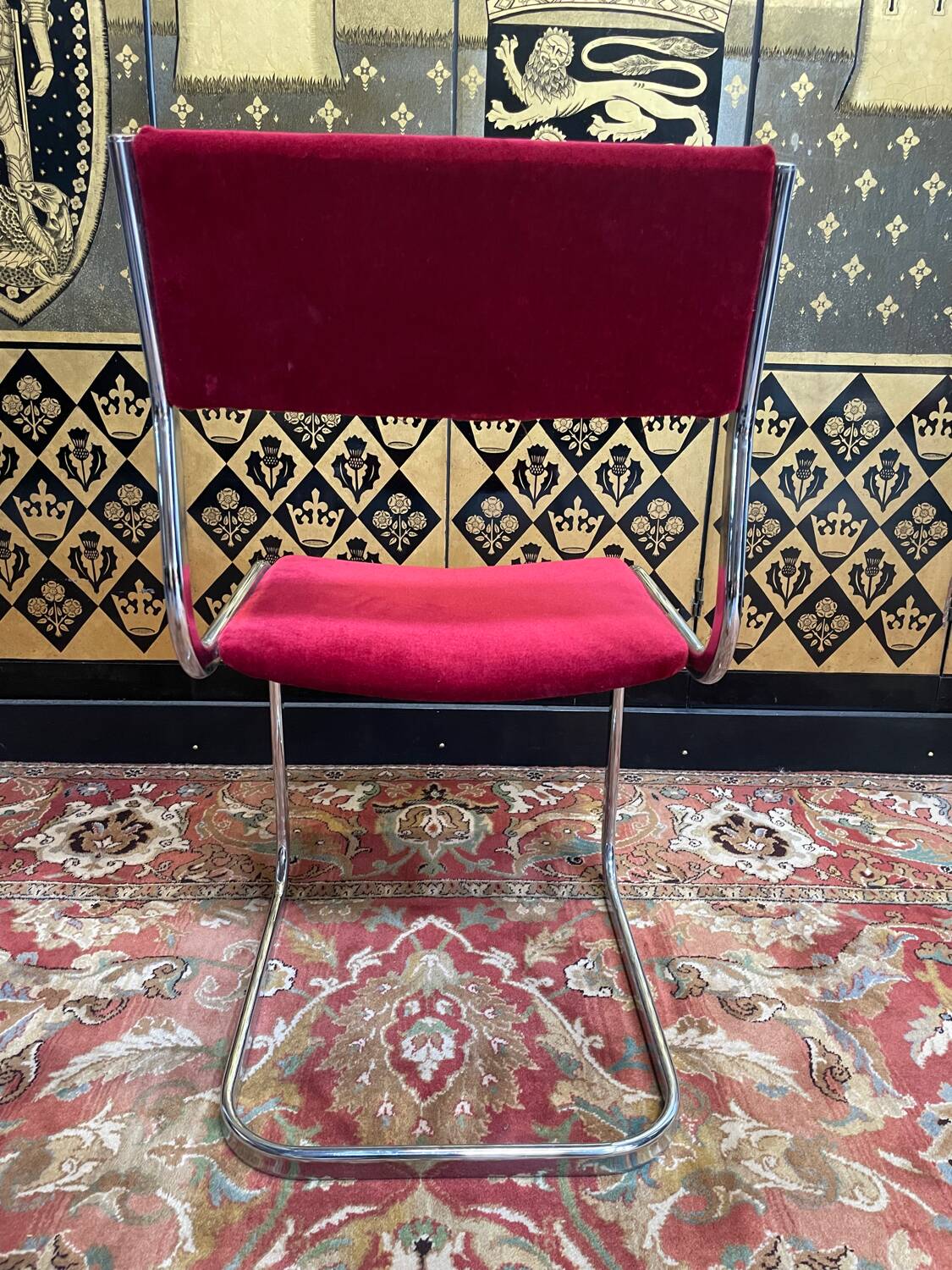 Set of 6 1970 Roche Bobois chrome chairs