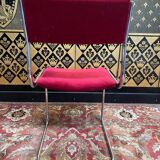 Set of 6 1970 Roche Bobois chrome chairs