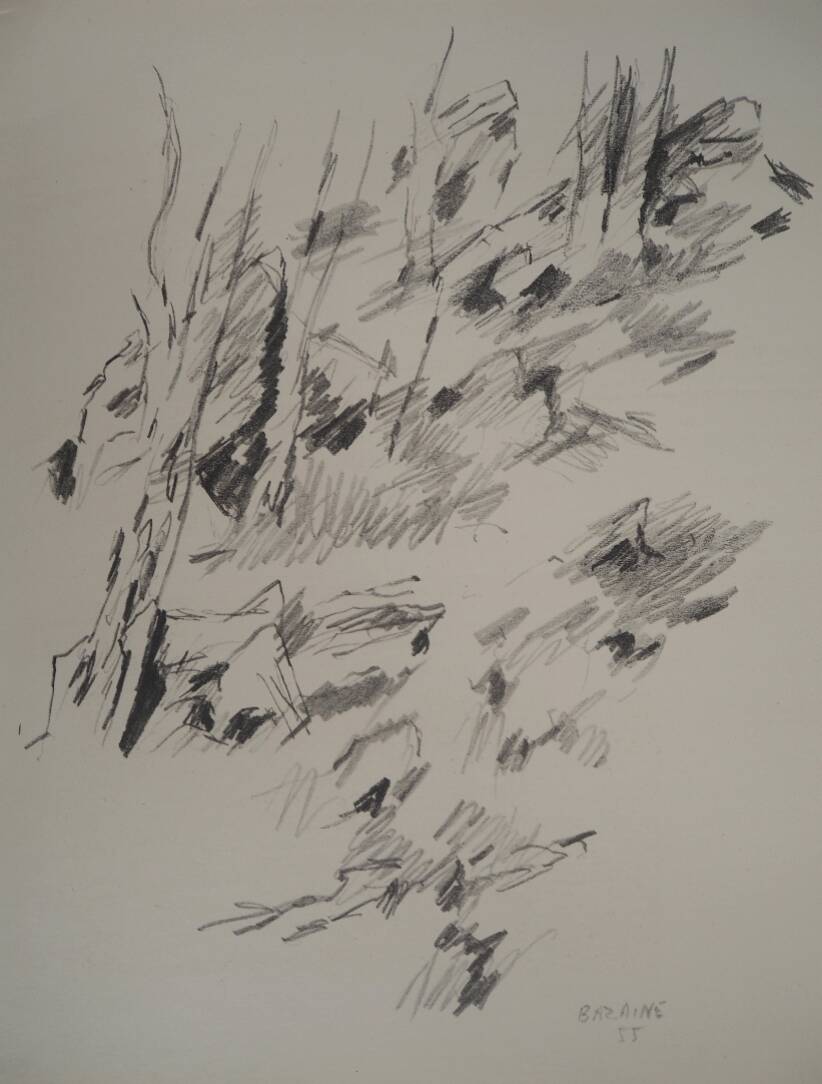 Jean rené bazaine: undergrowth - original signed lithograph