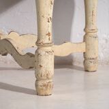 Table ancienne en bois massif blanc (France, vers 1900)