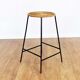 Stool metal and wicker of the years 50