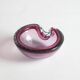 Murano glass purple bullicante trinket bowl, 1960s